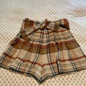 NWT Sezane Tyson Shorts in Plaid Size 8/40